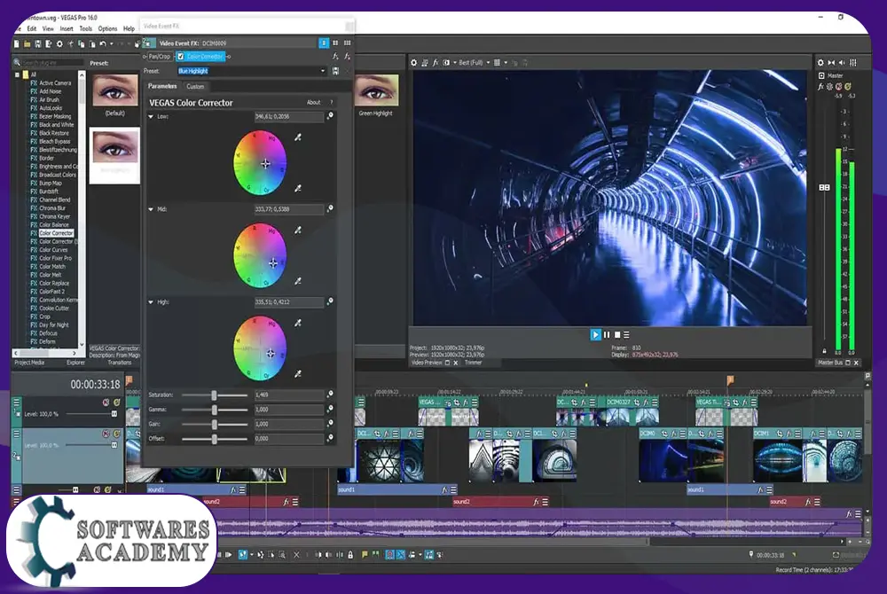 Sony Vegas pro 16 features