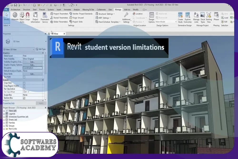 Student and Education software 1 year license Autodesk Revit
