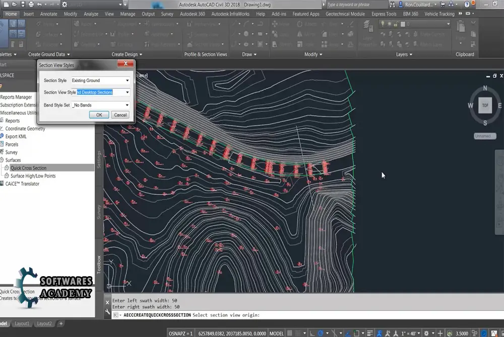 Functionality and features of AutoCAD Civil 3D 2018