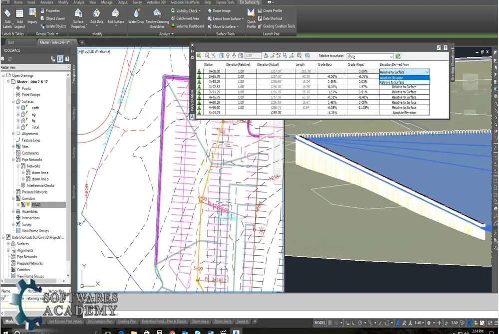 civil 3d uses
